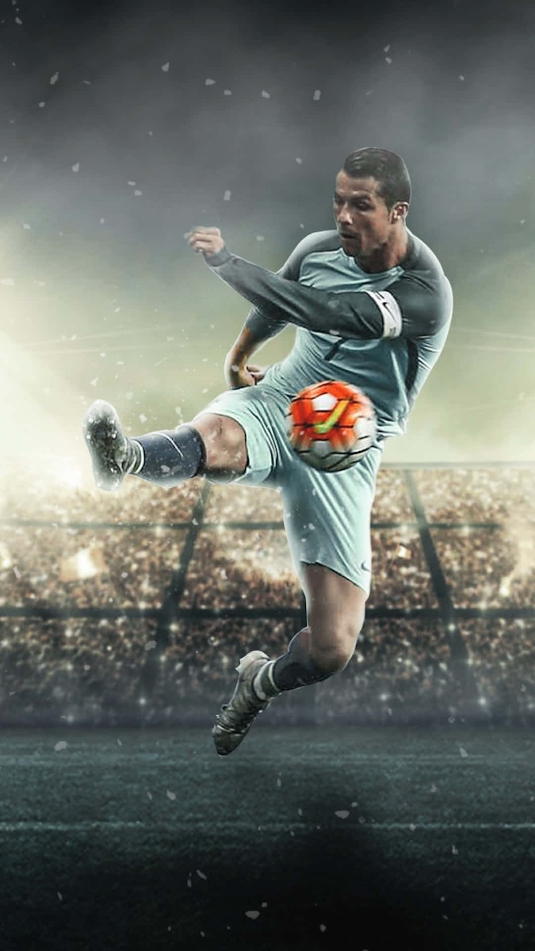 Dynamic Soccer Playerin Action Wallpaper