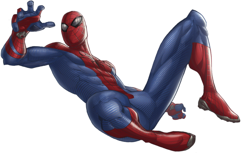 Dynamic Spiderman Pose PNG