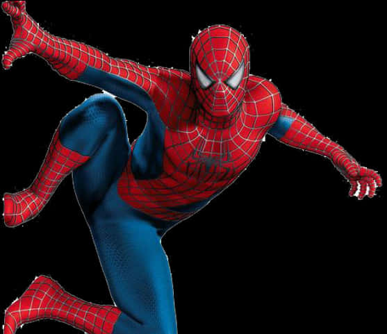 Dynamic Spiderman Pose PNG