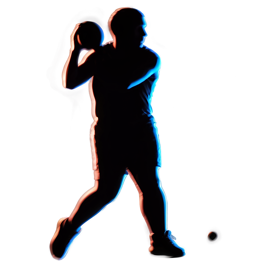 Download Dynamic Sports Player Silhouette Png Wmj | Wallpapers.com