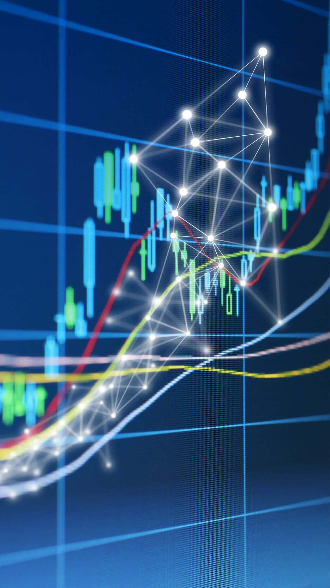 Dynamic Stock Market Chart Visualization Wallpaper