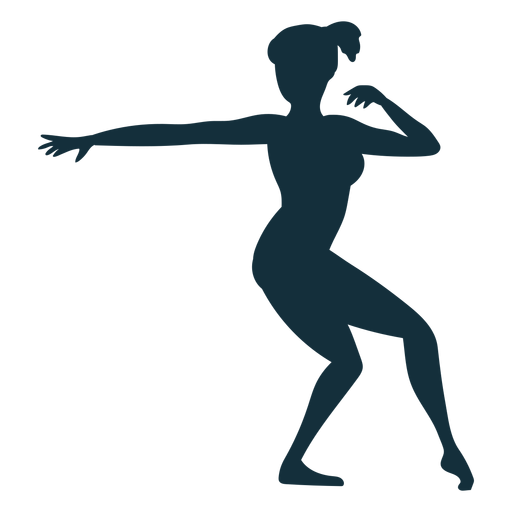 Dynamic Stretching Silhouette Female PNG