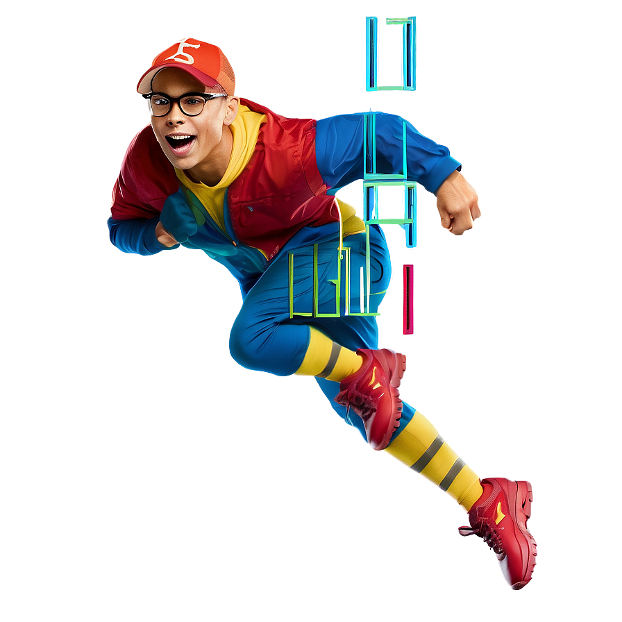 Dynamic Superhero Pose PNG