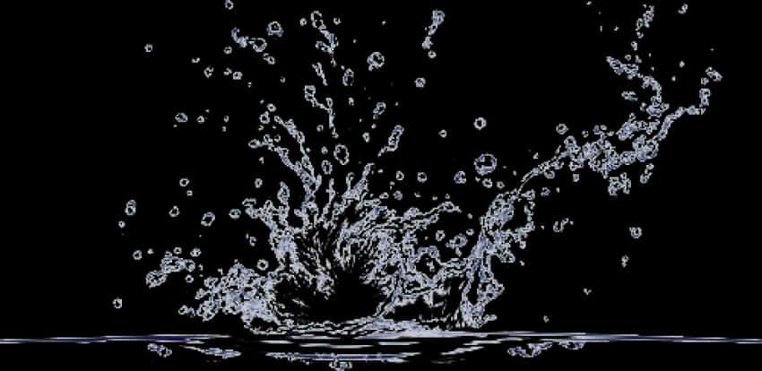Dynamic Water Splash Black Background.jpg PNG