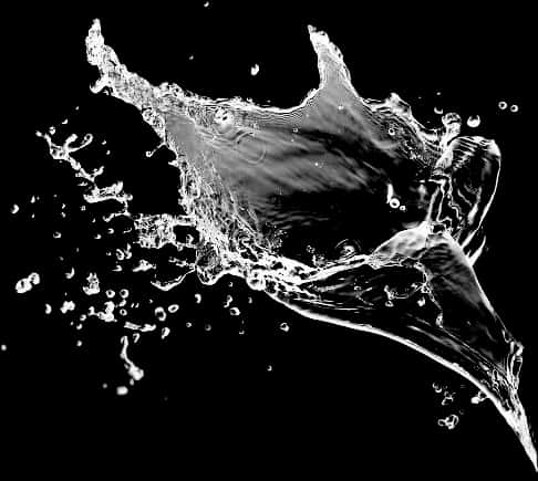 Dynamic Water Splash Black Background.jpg PNG