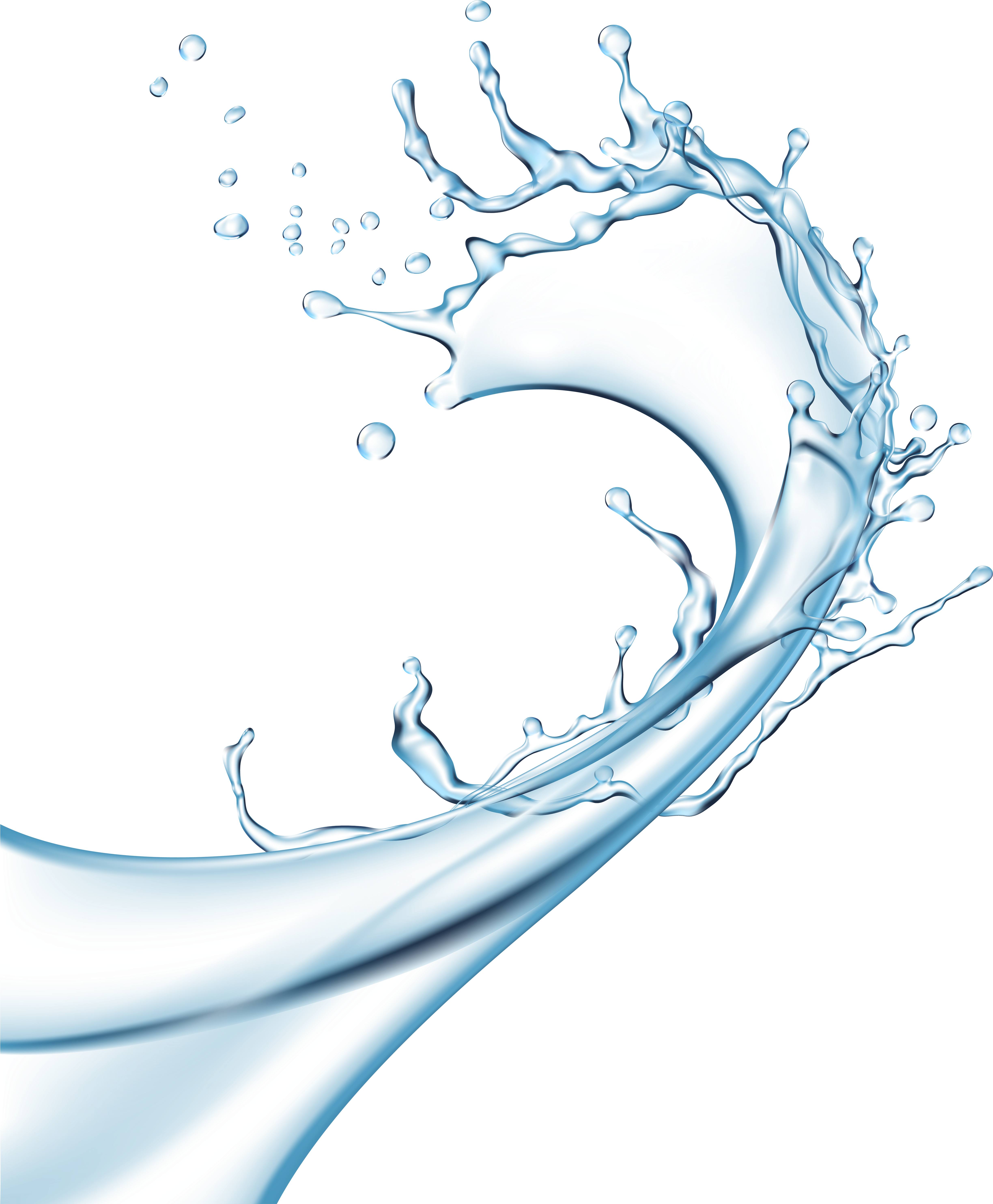 Dynamic Water Splash Wave PNG