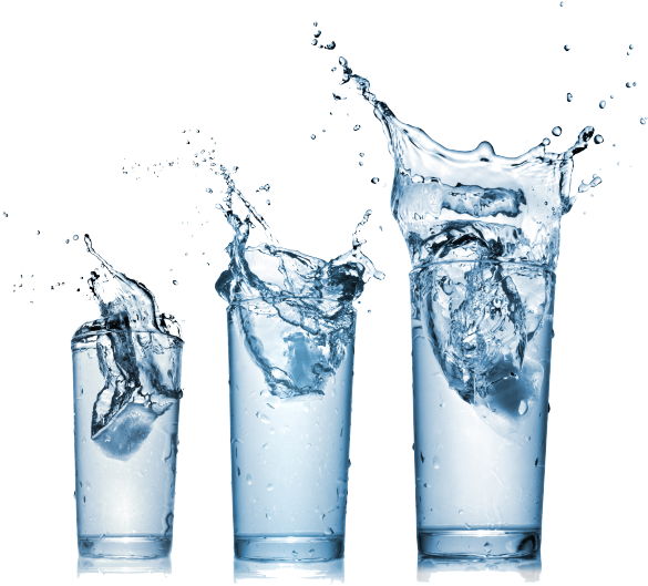 Dynamic Water Splashin Glasses PNG