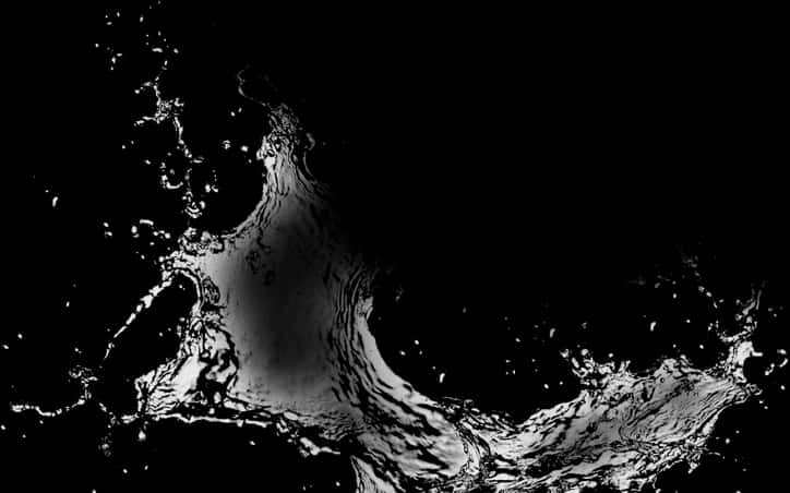 Dynamic Water Splashin Monochrome PNG