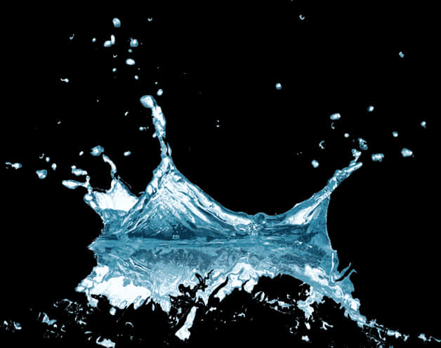 Dynamic Water Splashon Black Background.jpg PNG