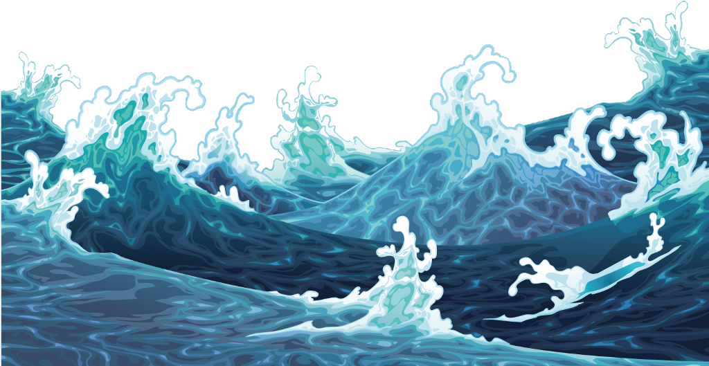 Dynamic_ Ocean_ Waves_ Illustration PNG
