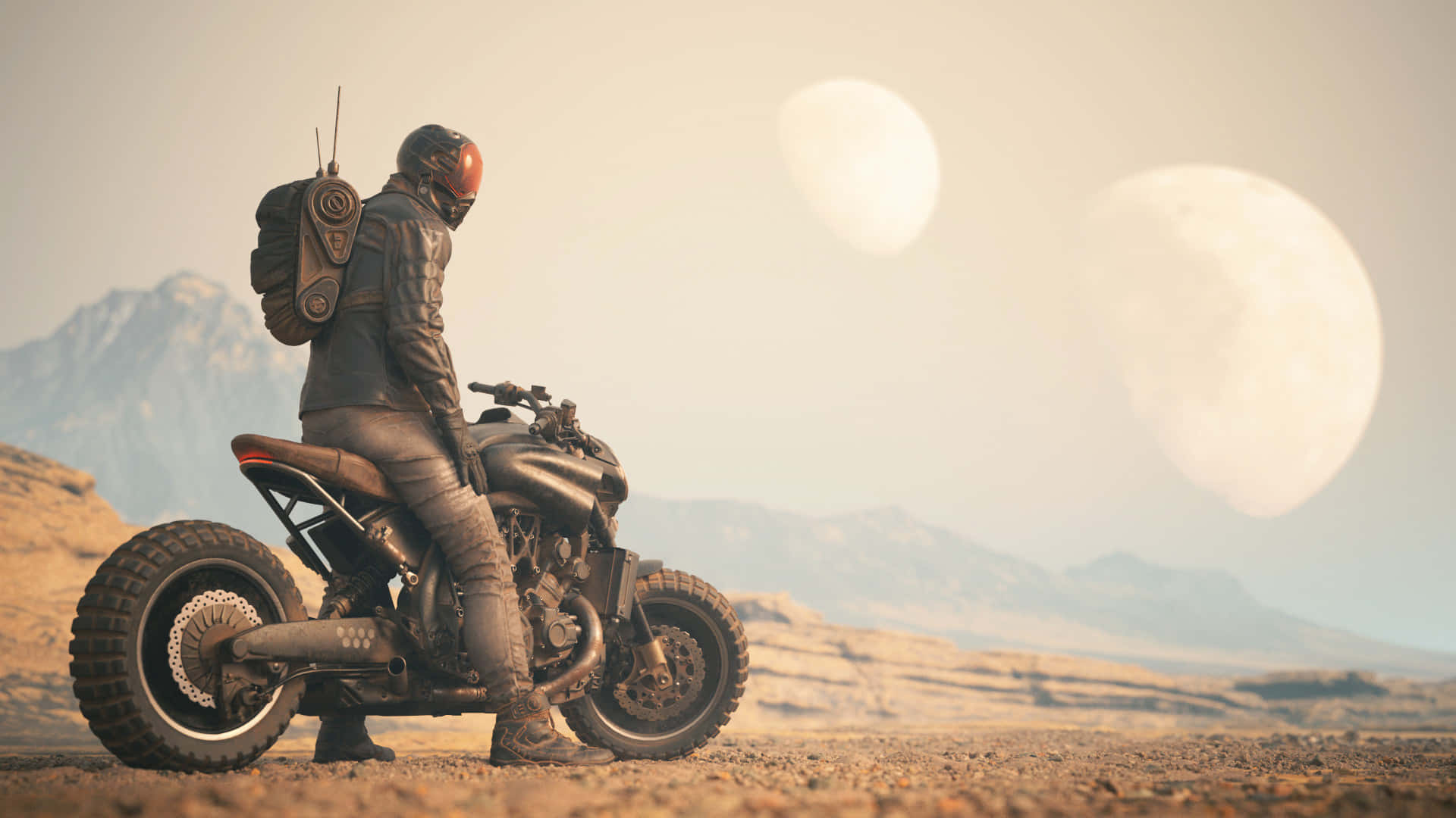 Dystopian Desert Rider.jpg Wallpaper