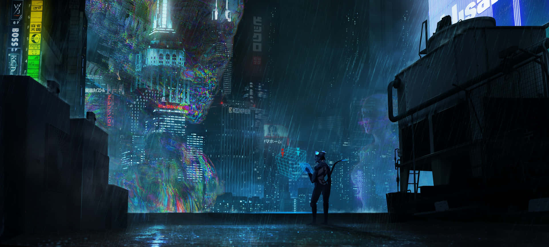 Dystopian_ Night_ Cityscape Wallpaper