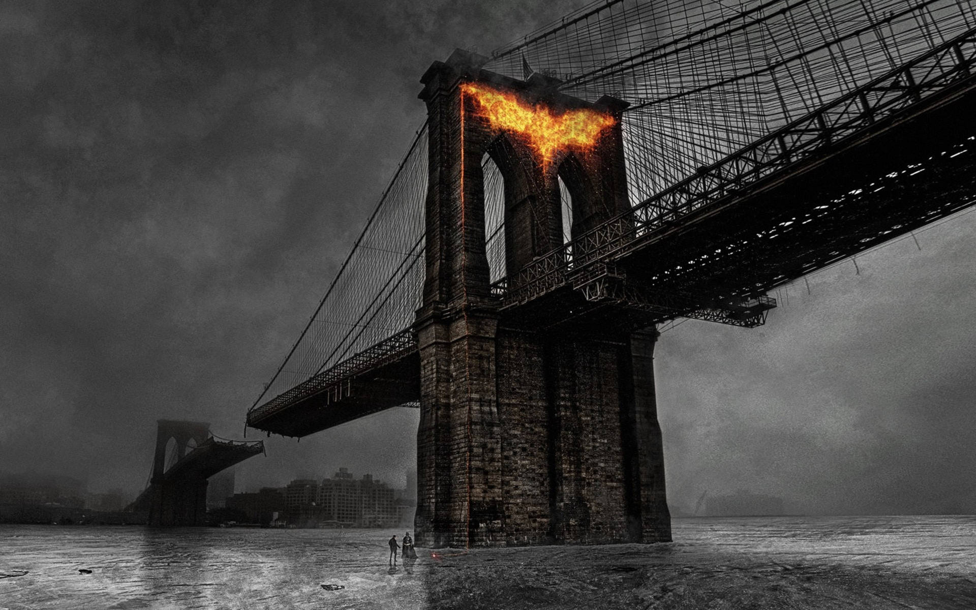 Dystopisk Batman-logo Wallpaper
