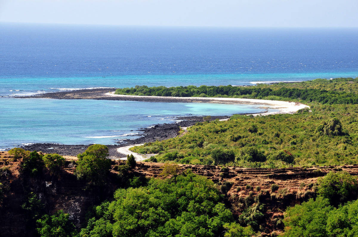 Dziani Boundouni Lake Comoros Aerial View Background