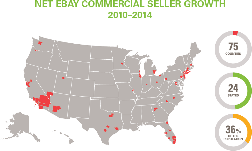 E Bay Commercial Seller Growth20102014 Map PNG