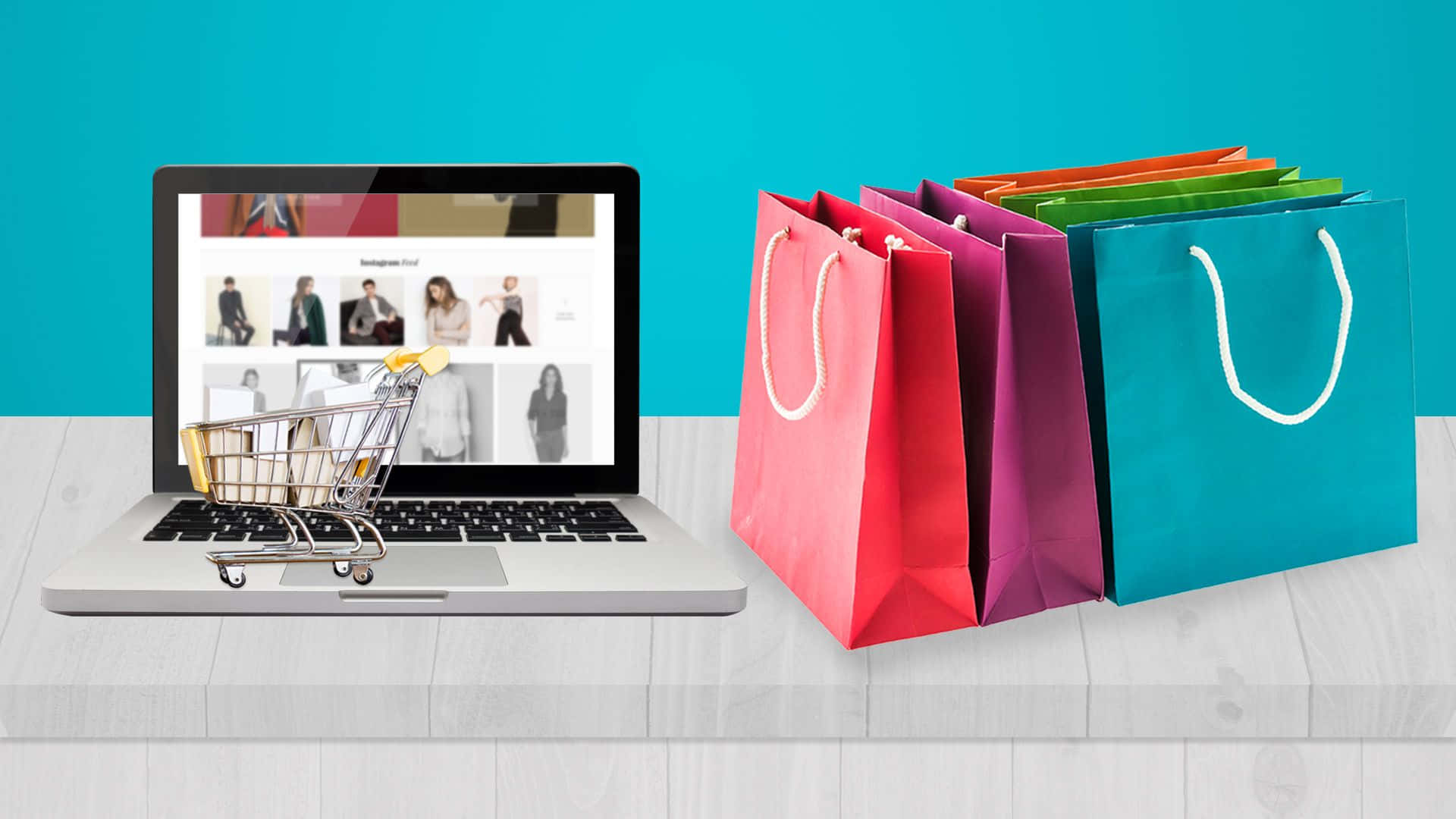 Ready for the Online Marketplace: E-Commerce Shopping Wallpaper