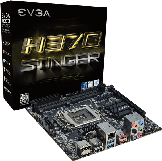 E V G A H370 Stinger Motherboard PNG