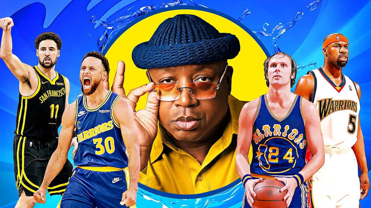 E40and Golden State Warriors Collage Wallpaper