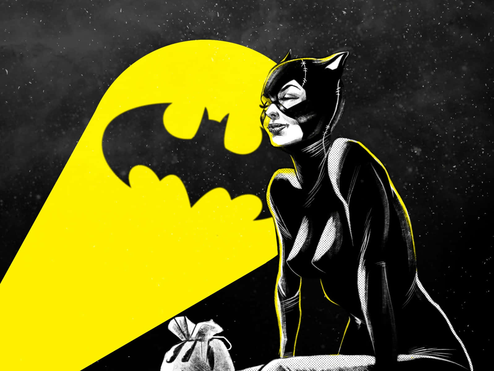 Eager Catwoman Superhero Wallpaper