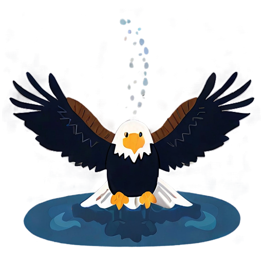 Eagle Catching Fish Illustration Png C PNG