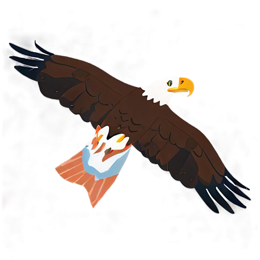 Eagle Catching Fish Illustration Png D PNG