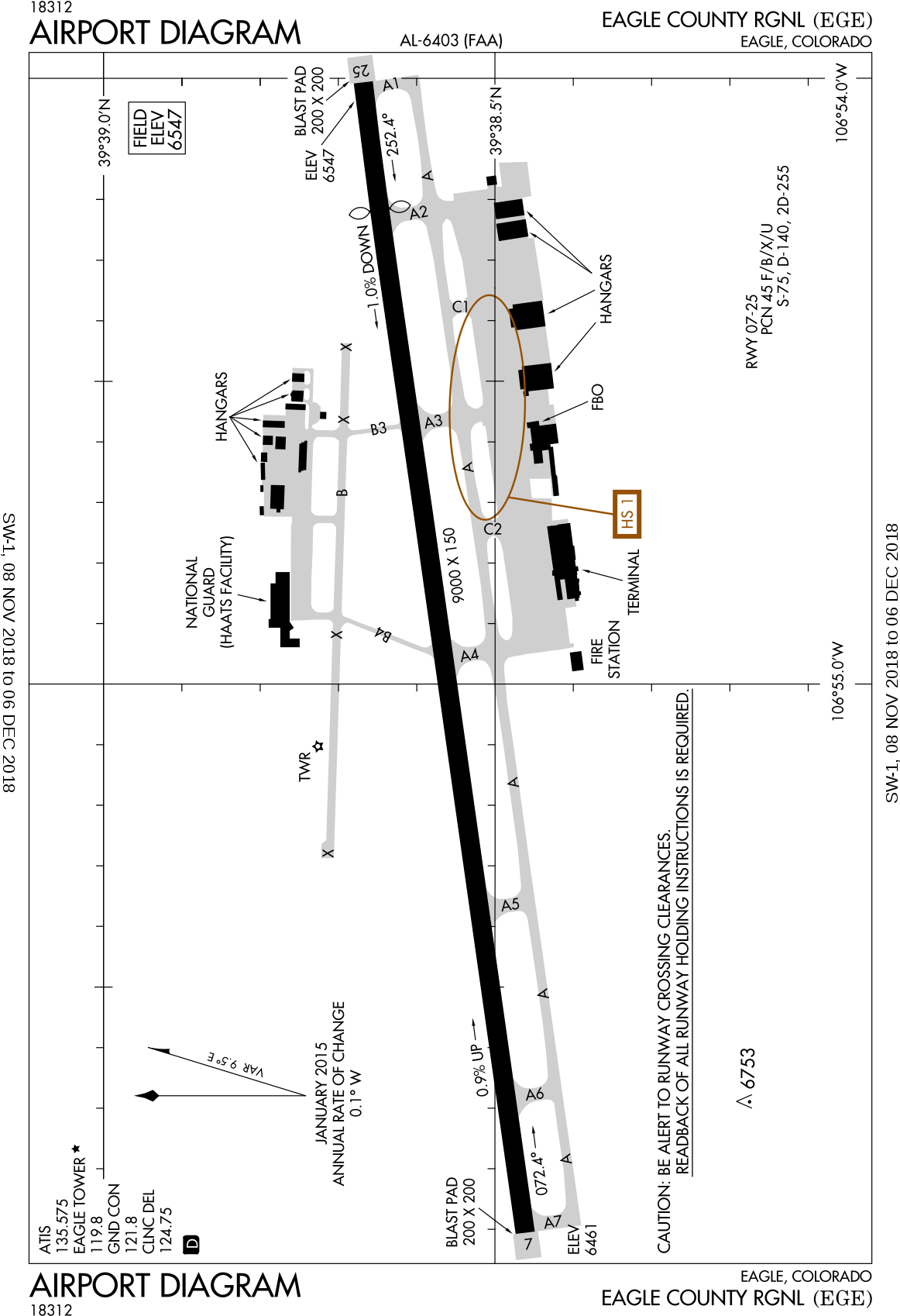 Eagle County Regional Airport Diagram PNG