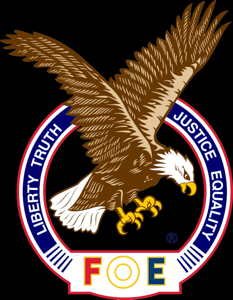 Eagle Emblem F O E Logo PNG