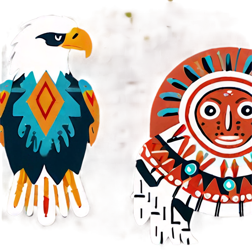Eagle In Native American Art Png A PNG