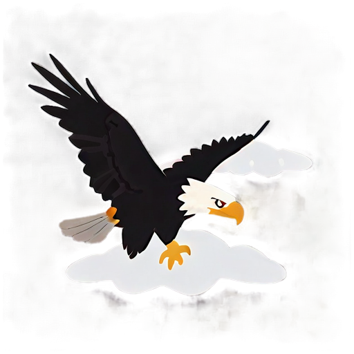 Eagle In Stormy Sky Background Png B PNG