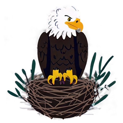 Eagle Nest With Eaglets Png B PNG