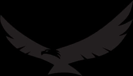Eagle Silhouette Spread Wings PNG