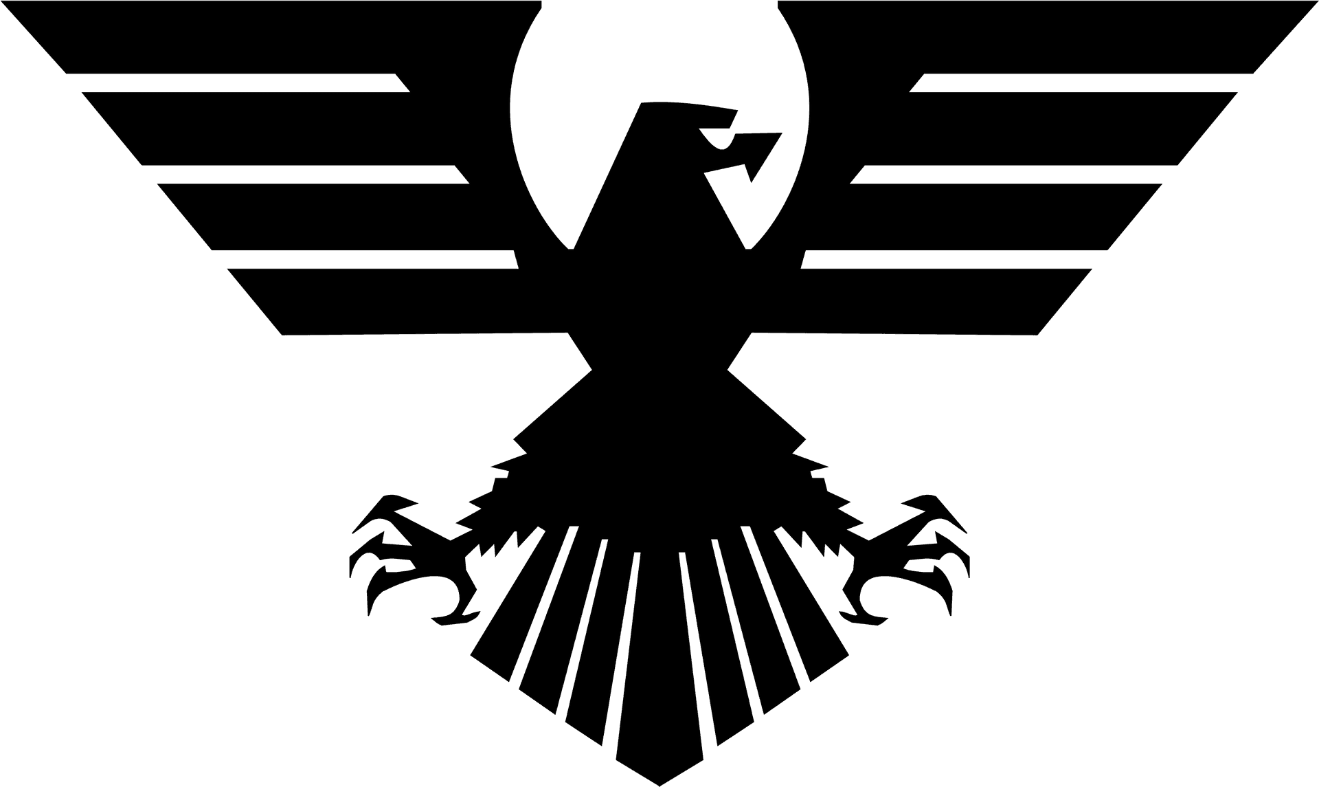 Eagle Silhouette Wings Logo PNG
