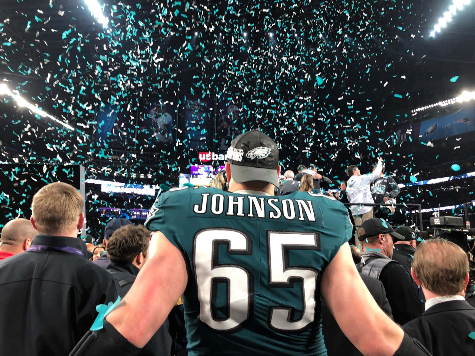 Eagles Player Johnson Celebration Wallpaper