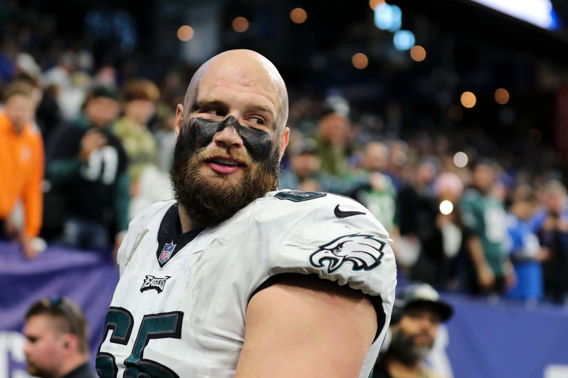 Eagles Player Lane Johnson Smiling Wallpaper