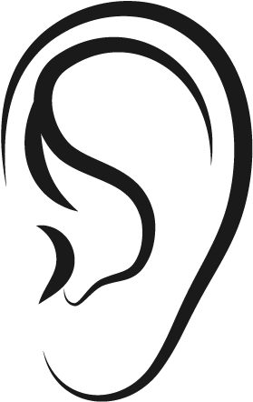 Ear Outline Graphic PNG