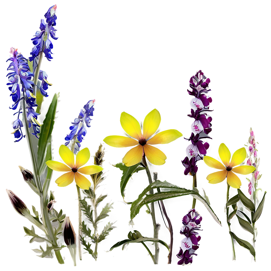 Early Spring Wildflowers Png Pfu PNG