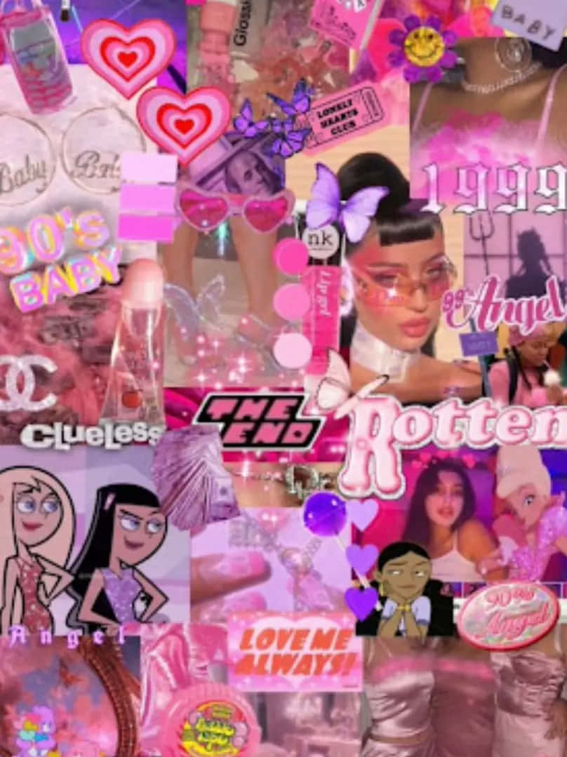 Early2000s Aesthetic Collage.jpg Wallpaper
