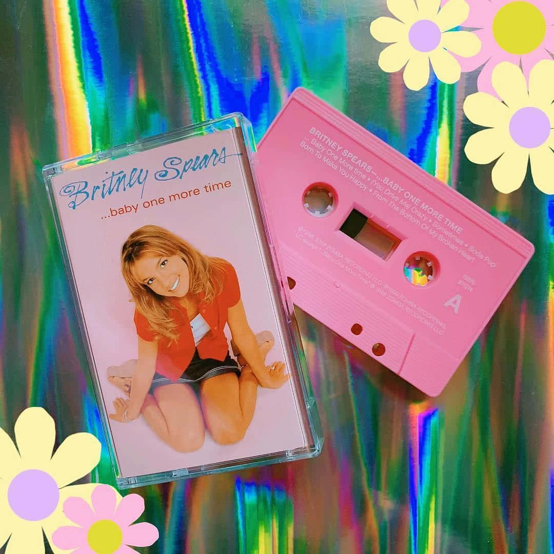 Early2000s Britney Spears Cassette Tape Wallpaper