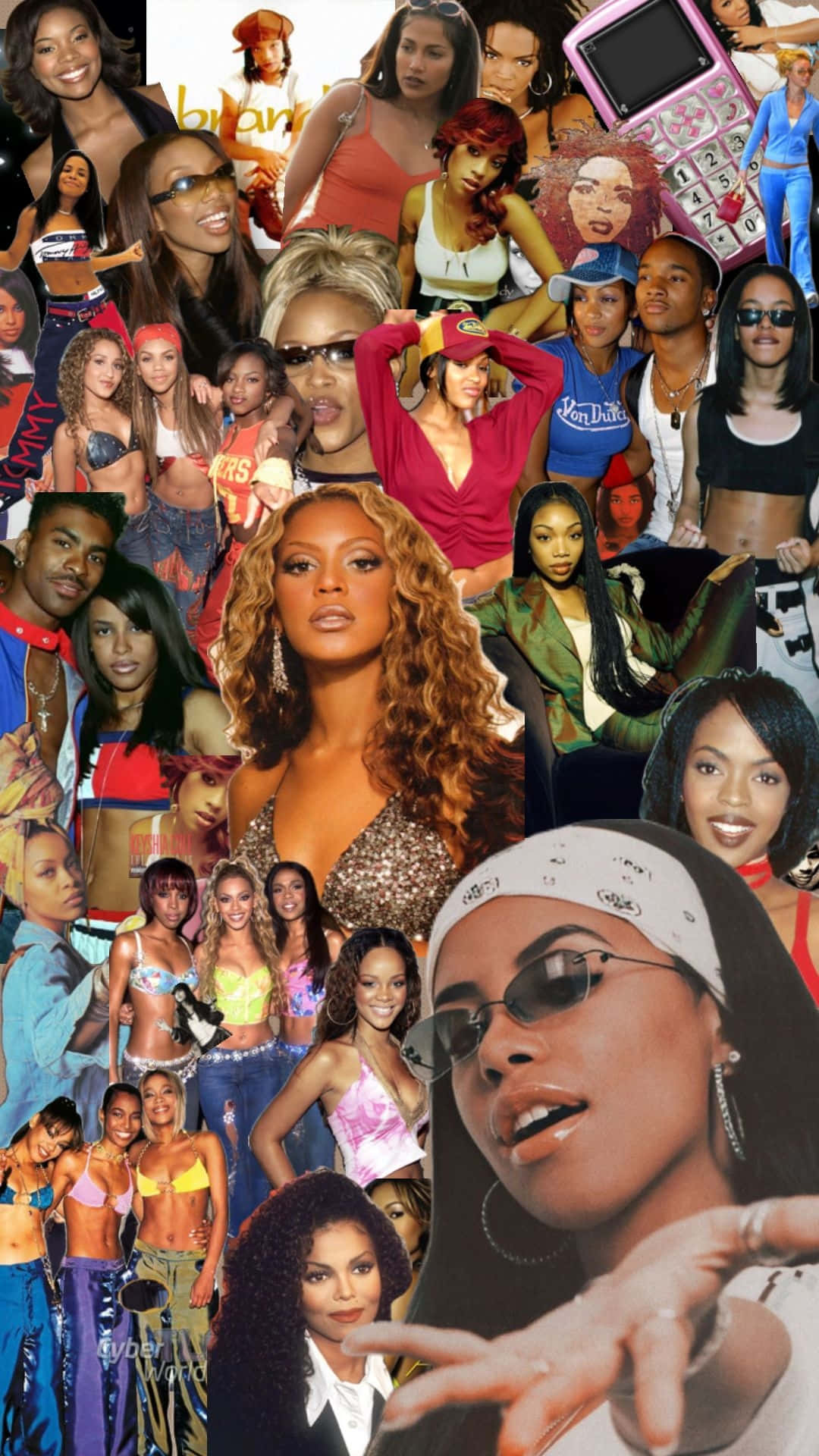 Early2000s_ Celebrity_ Collage Wallpaper