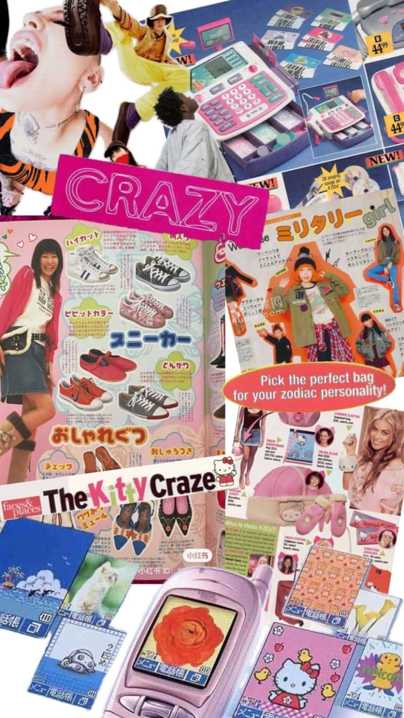 Early2000s Collage_ Crazy Aesthetic.jpg Wallpaper