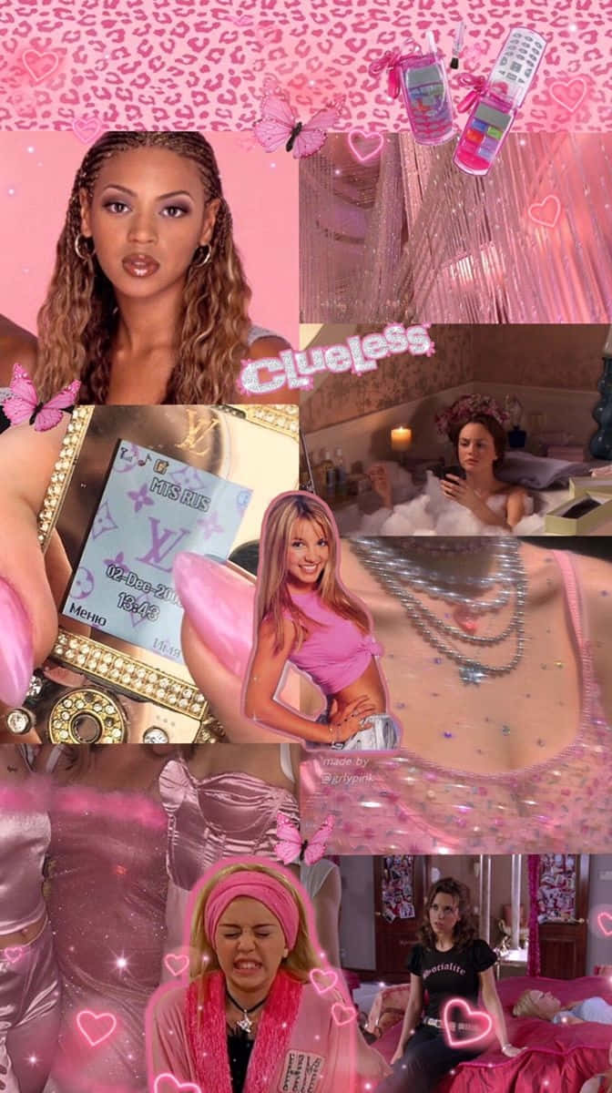 Early2000s Pink Collage.jpg Wallpaper