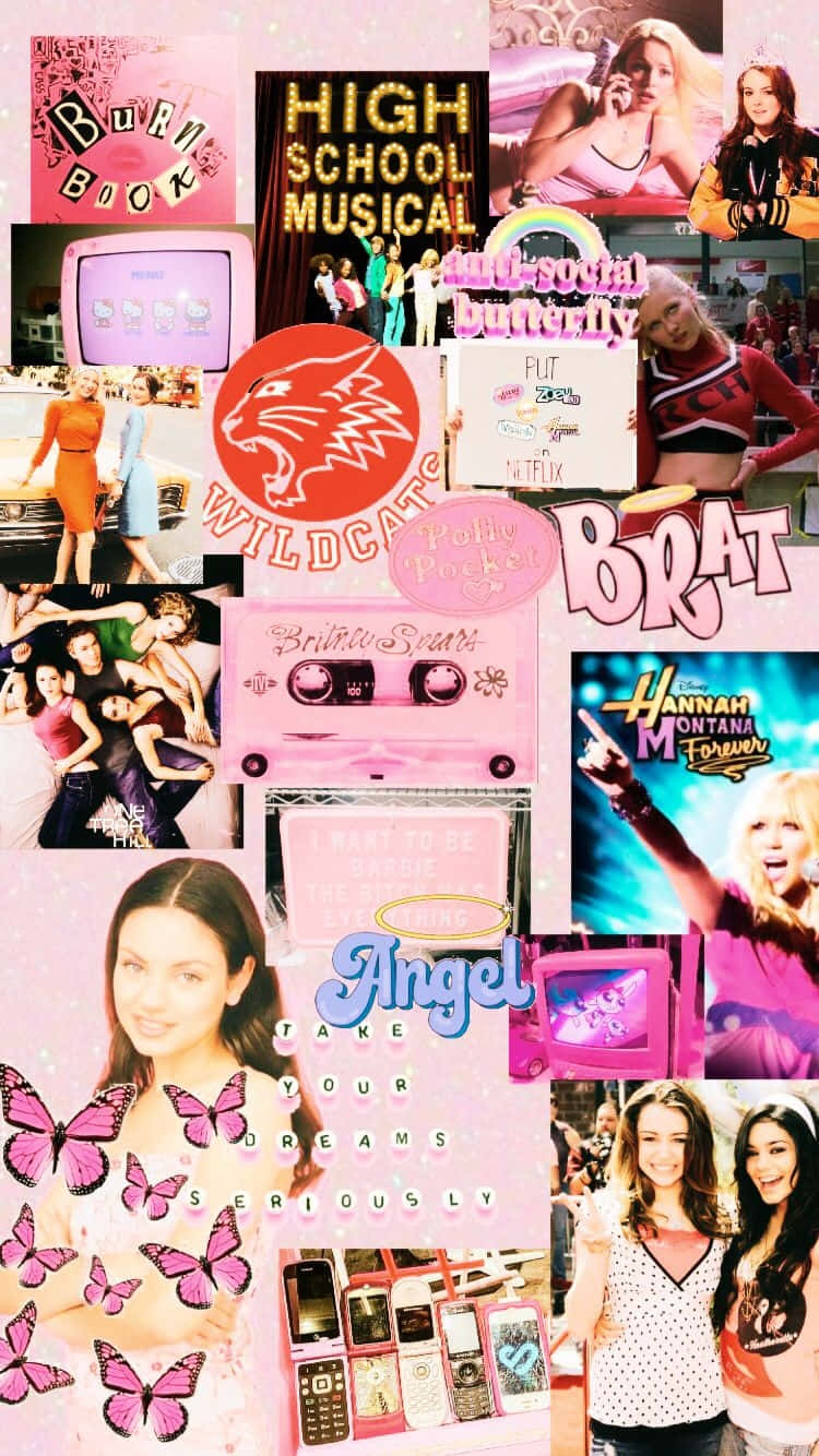 Early2000s Pop Culture Collage Wallpaper