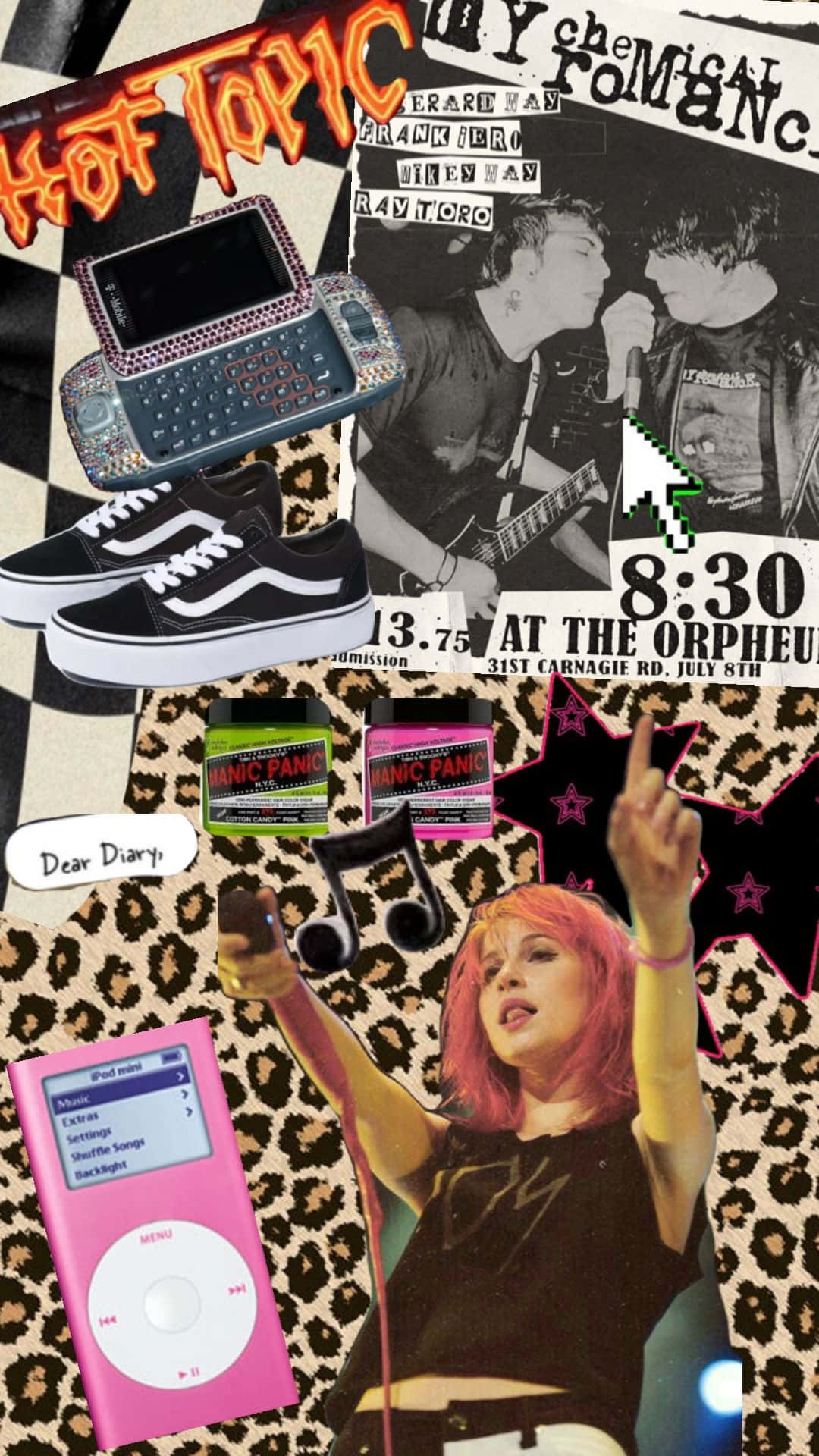 Early2000s Pop Punk Collage Wallpaper