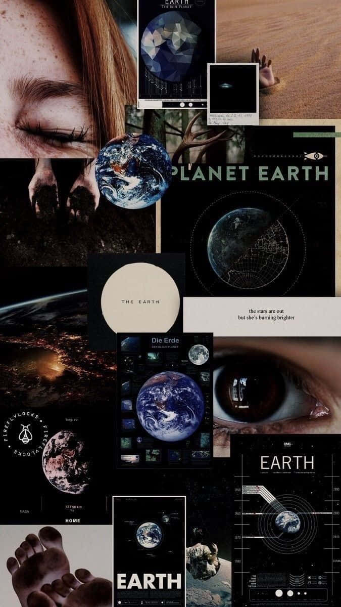 Earth_ Aesthetic_ Collage Wallpaper