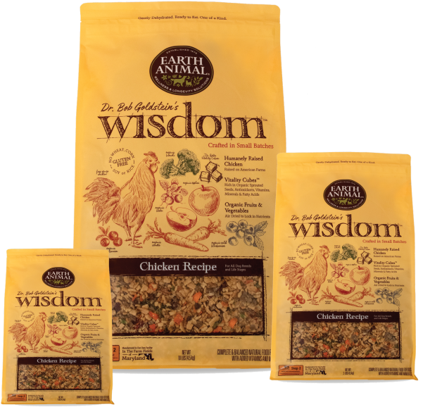 Earth Animal Wisdom Pet Food Packaging PNG