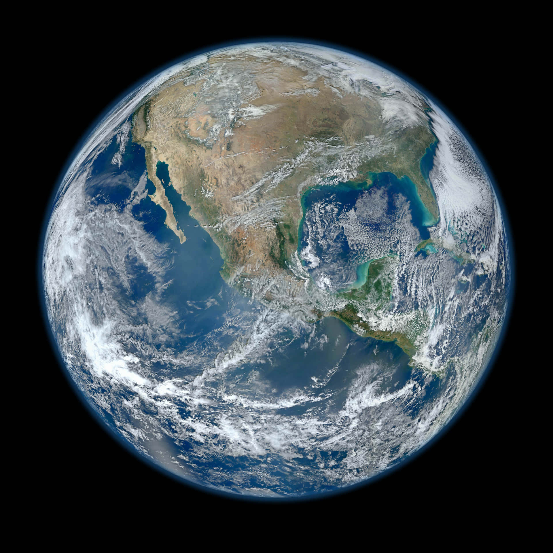 Space Blue Marble Earth Background