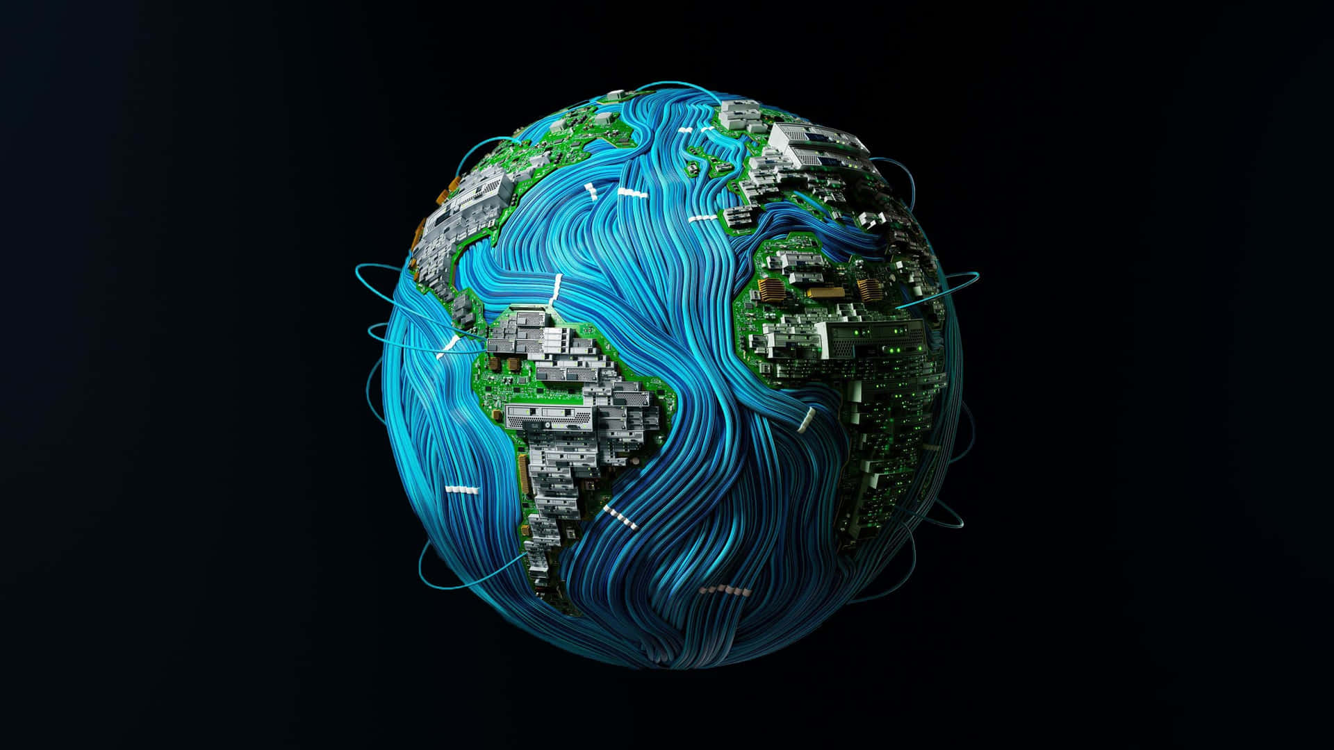Futuristic And Technological Earth Background