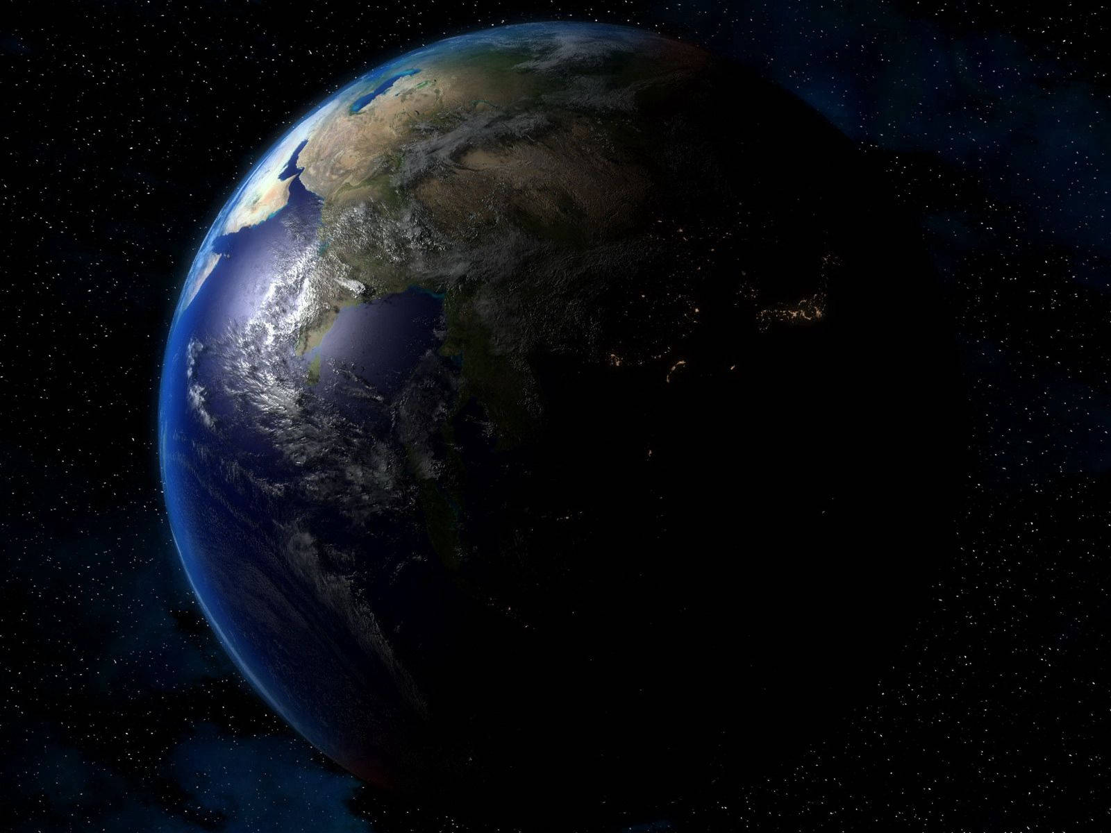 Earth in Daylight and Night Wallpaper