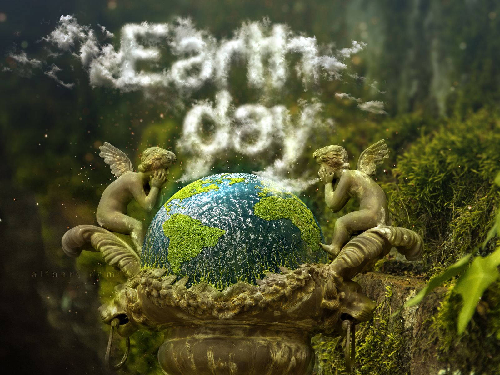 Earth Day Angels Wallpaper