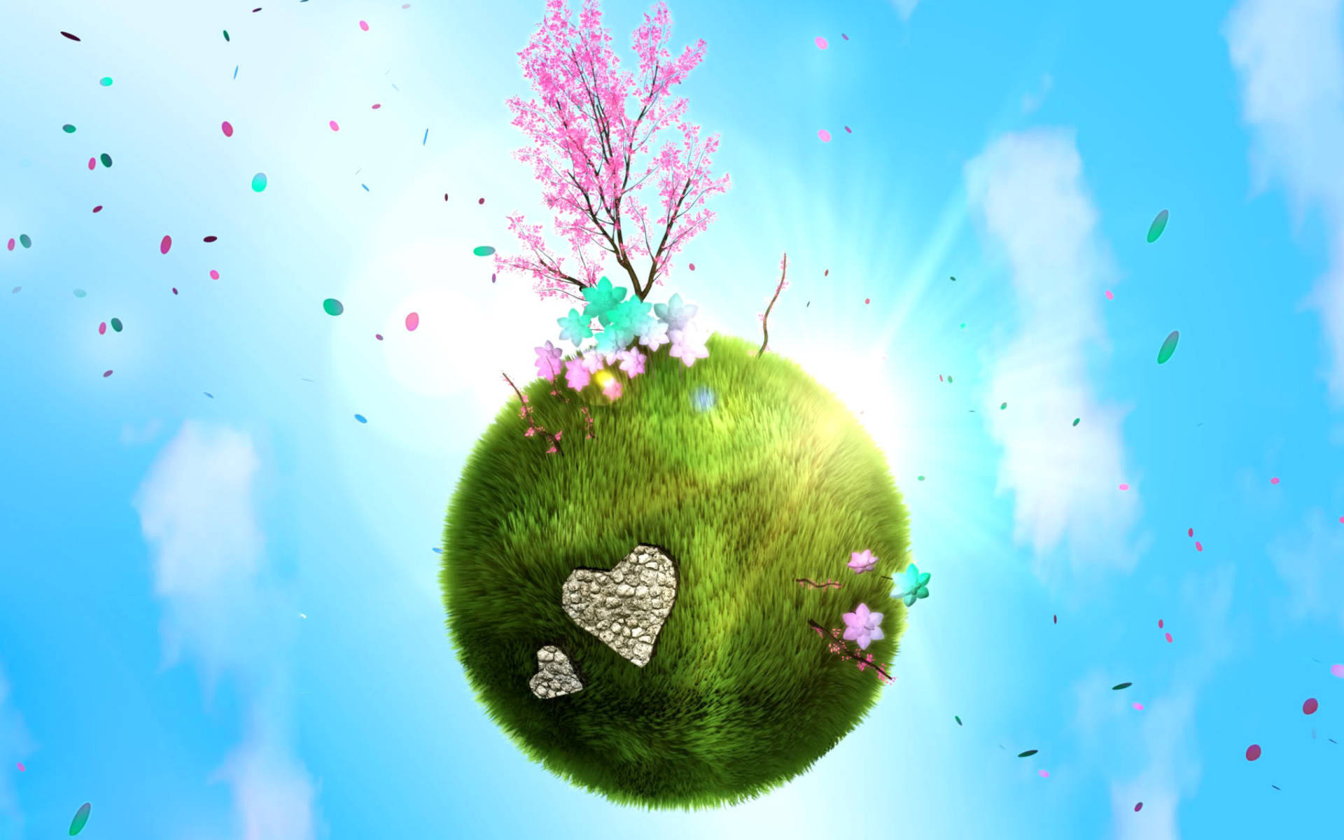 Earth Day Cherry Blossoms Wallpaper